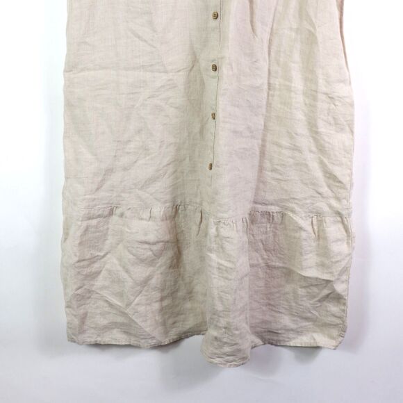 NWT Nicole Miller York Natural 100% Linen Sleeveless Dress XL - Picture 5 of 8